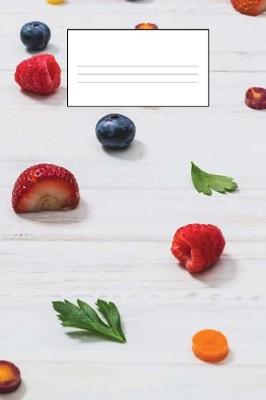 Book cover for Fruits Blank Paper Book - Eat The Rainbow