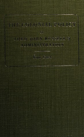 Book cover for Colonial Policy of Lord John Russell's Administration