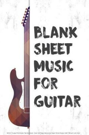 Cover of Blank Sheet Music For Guitar