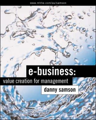 Book cover for E-Business: Value Creation for Management