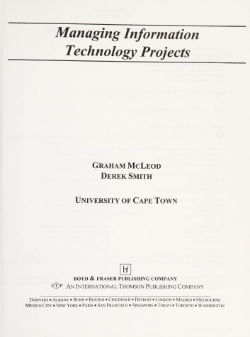 Book cover for Managing Information Technology Projects