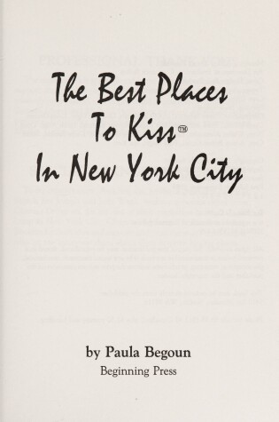 Cover of The Best Places to Kiss in New York City