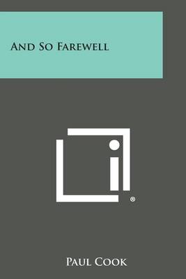 Book cover for And So Farewell