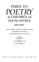 Book cover for Index to Poetry for Children and Young People, 1970-1975