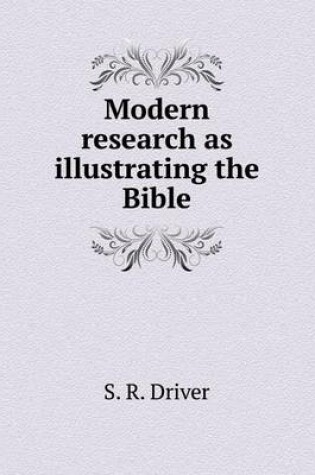 Cover of Modern research as illustrating the Bible