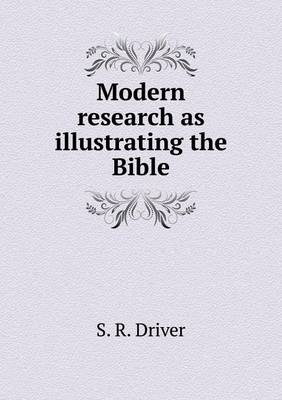 Book cover for Modern research as illustrating the Bible