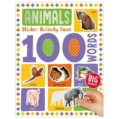 Book cover for 100 Animal Words Sticker Activity