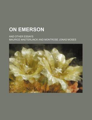 Book cover for On Emerson; And Other Essays