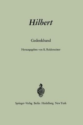 Cover of Hilbert. Gedenkband