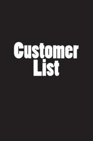 Cover of Customer List