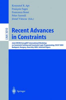 Book cover for Recent Advances in Constraints