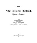 Cover of Archimedes Russell, Upstate Architect
