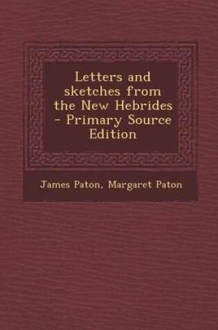 Cover of Letters and Sketches from the New Hebrides