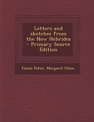 Book cover for Letters and Sketches from the New Hebrides