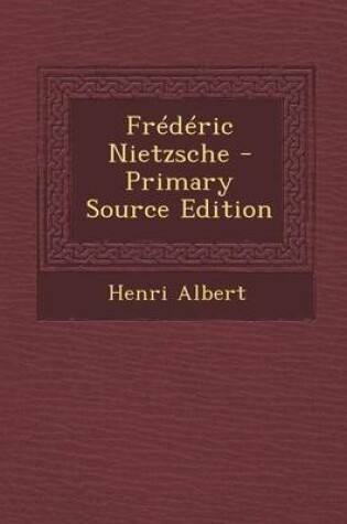 Cover of Frederic Nietzsche