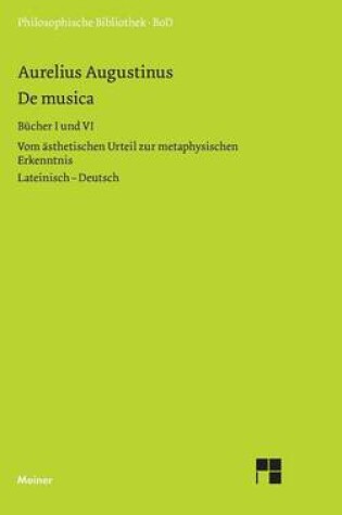 Cover of De musica. Buch I und VI