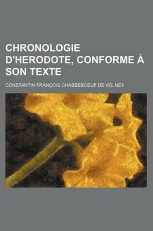 Cover of Chronologie D'Herodote, Conforme a Son Texte