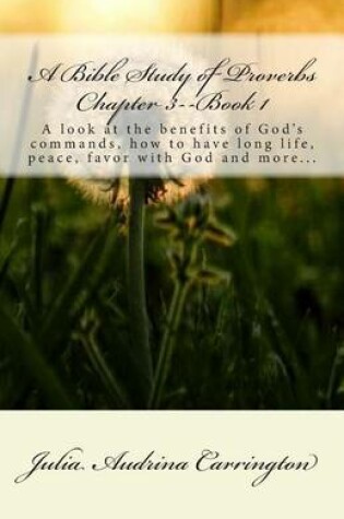 Cover of A Bible Study of Proverbs Chapter 3--Book 1