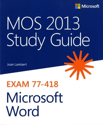 Book cover for MOS 2013 Study Guide for Microsoft Word