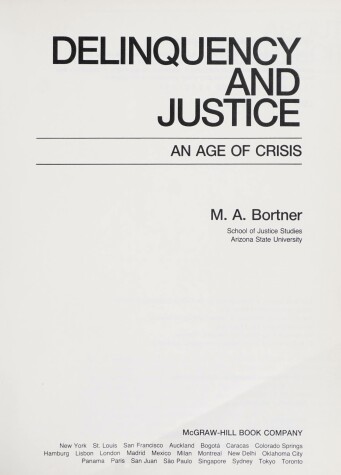 Book cover for Delinquency and Justice