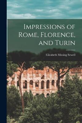 Book cover for Impressions of Rome, Florence, and Turin