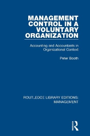 Cover of Management Control in a Voluntary Organization