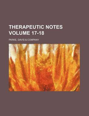 Book cover for Therapeutic Notes Volume 17-18