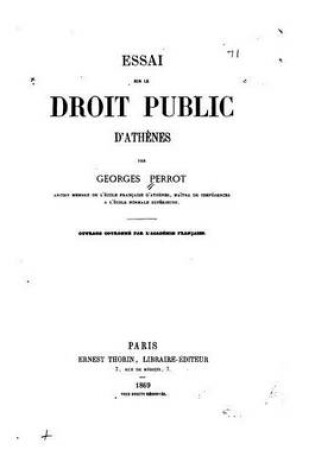 Cover of Essai sur le droit public d'Athènes