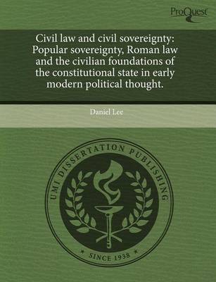 Book cover for Civil Law and Civil Sovereignty: Popular Sovereignty