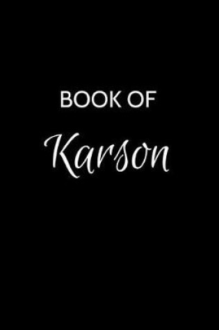 Cover of Book of Karson