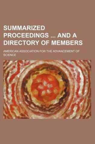 Cover of Summarized Proceedings and a Directory of Members (Volume 23)