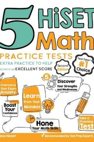 Cover of 5 HiSET Math Practice Tests