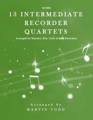 Cover of 13 Intermediate Recorder Quartets - Score