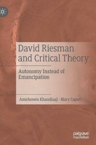 Cover of David Riesman and Critical Theory