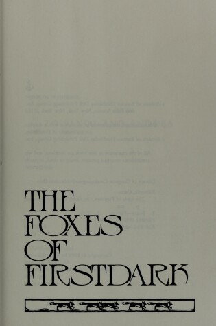 Cover of The Foxes of First Dark