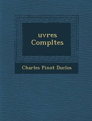 Book cover for Uvres Completes