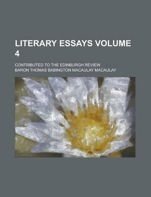 Book cover for Literary Essays (Volume 6)