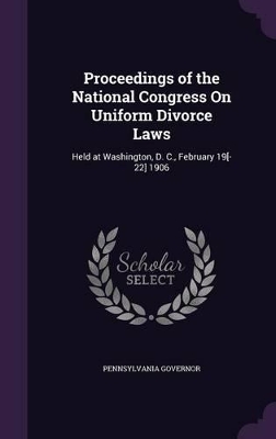 Book cover for Proceedings of the National Congress On Uniform Divorce Laws