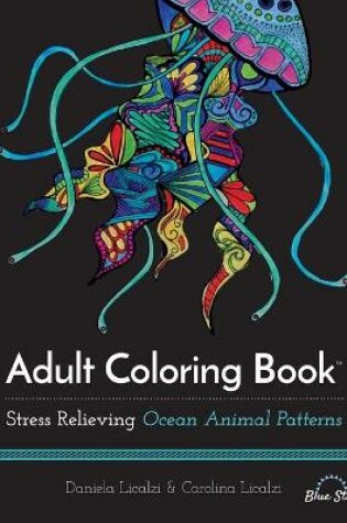 Cover of Adult Coloring Book: Ocean Animal Patterns