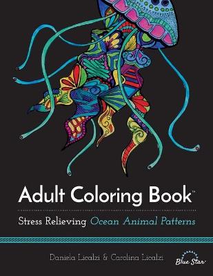 Book cover for Adult Coloring Book: Ocean Animal Patterns