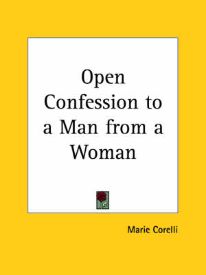 Book cover for Open Confession to a Man from a Woman (1925)