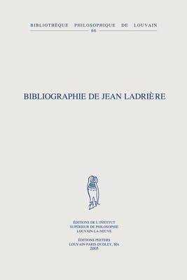 Book cover for Bibliographie De Jean Ladriere