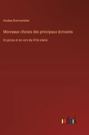 Cover of Morceaux choisis des principaux �crivains