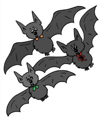 Cover of Cute Halloween Bats Cartoon Style School Composition Book 130 Pages