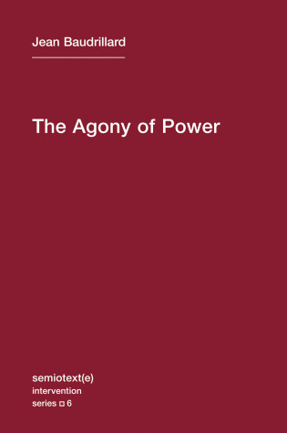 Cover of The Agony of Power