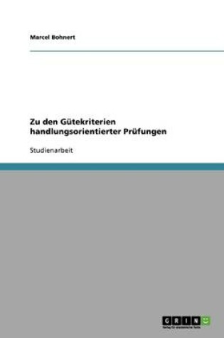 Cover of Zu den Gutekriterien handlungsorientierter Prufungen