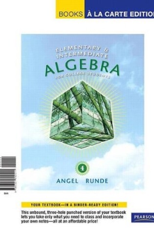 Cover of Elementary & Intermediate Algebra for College Students, Books a la Carte Edition