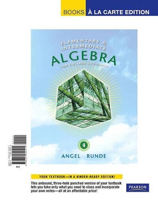 Book cover for Elementary & Intermediate Algebra for College Students, Books a la Carte Edition