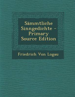Book cover for Sammtliche Sinngedichte - Primary Source Edition