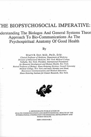 Cover of The Biopsychosocial Imperative